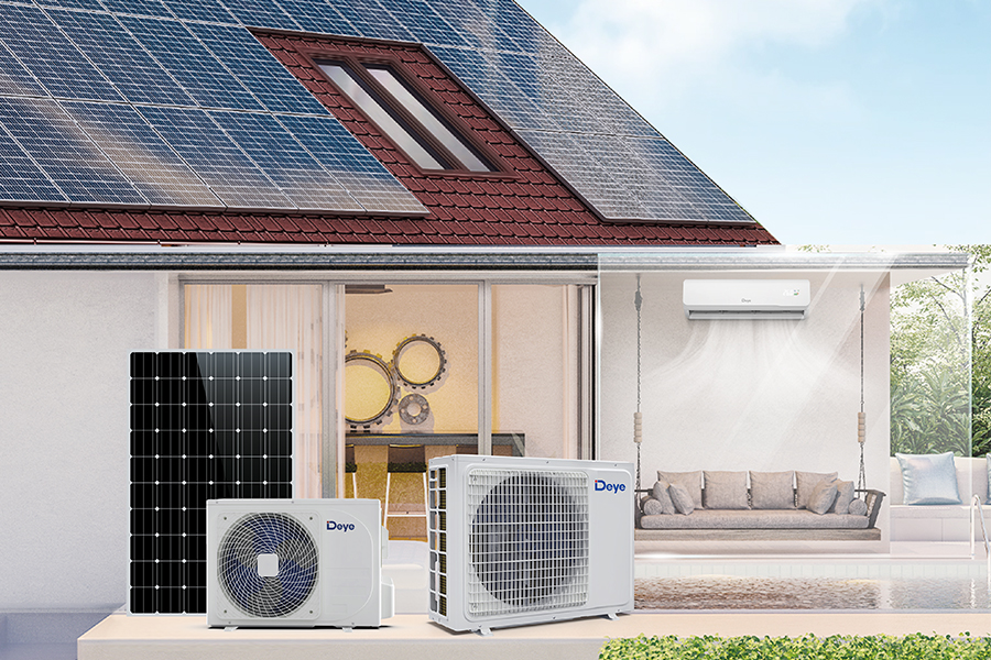 Hybrid AC/DC for solcelleanlegg